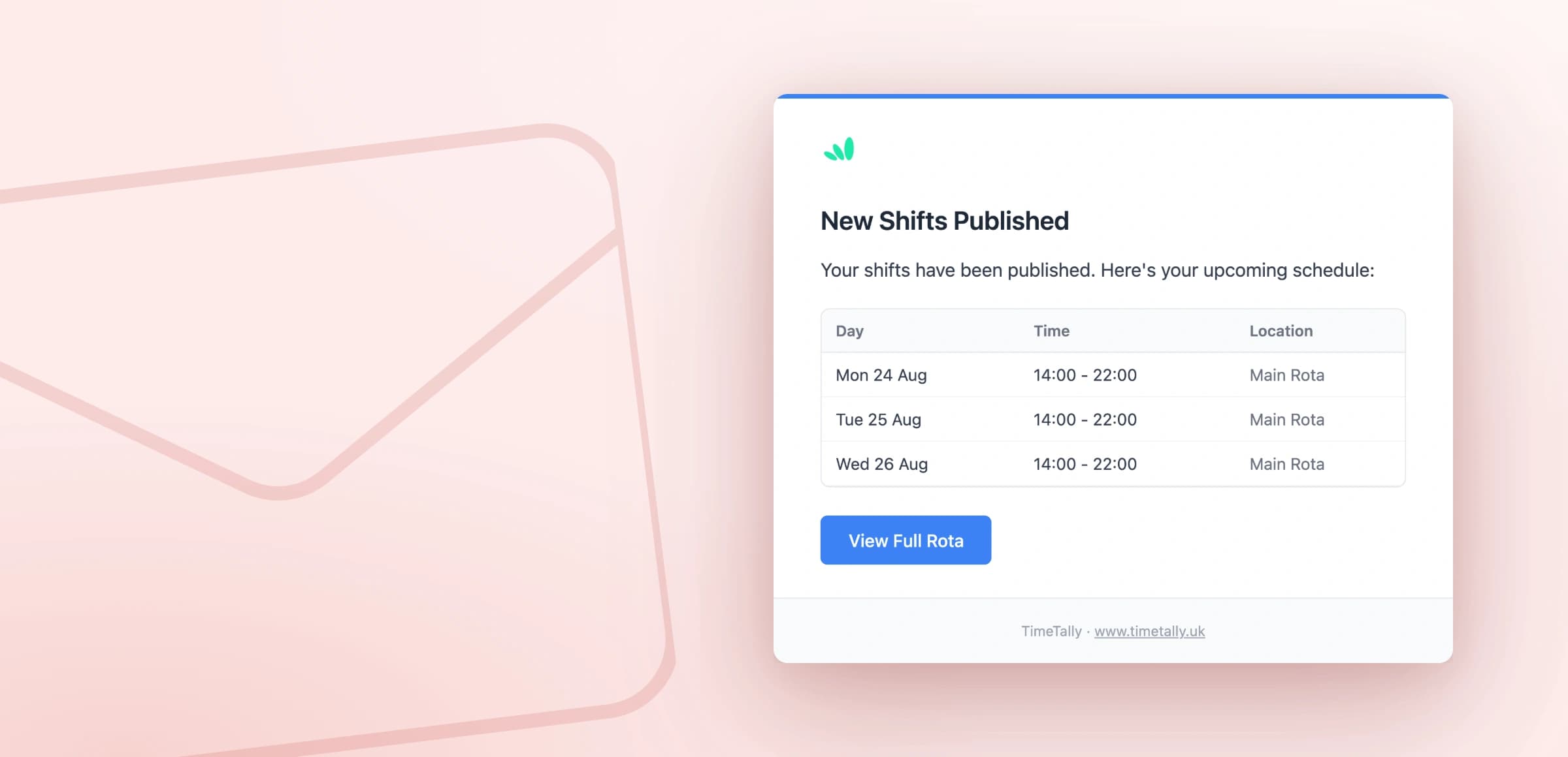 Publish shifts to staff instantly