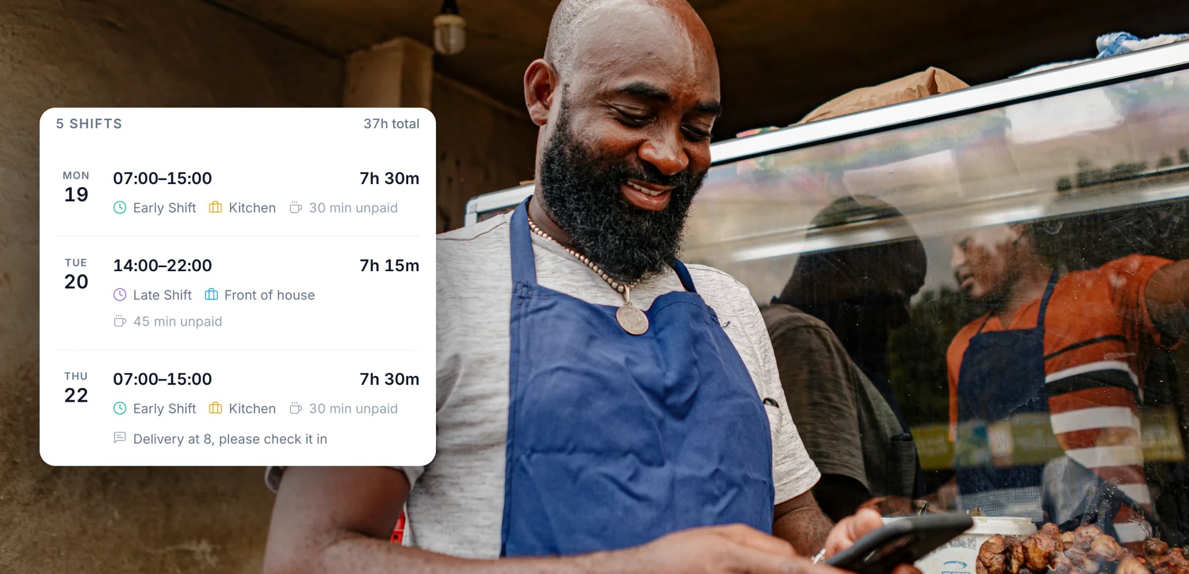 Employees see when they work