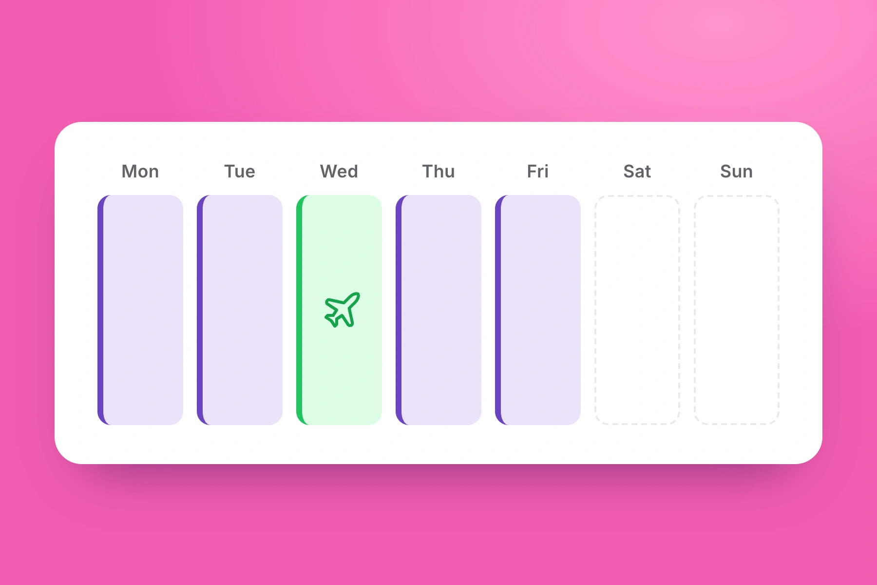 A planning week in TimeTally with approved annual leave shown alongside the shifts