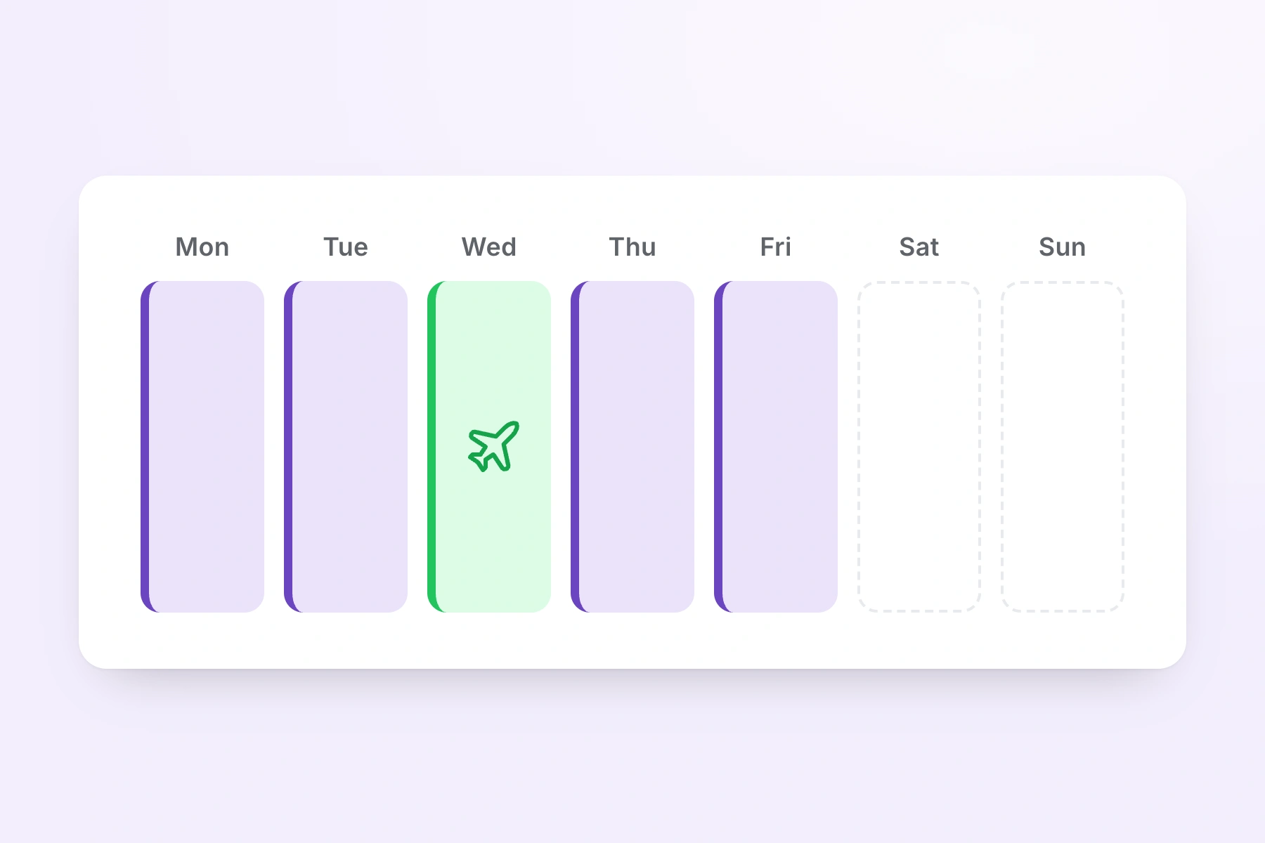 A planning week in TimeTally with approved annual leave shown alongside the shifts